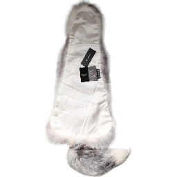 White Fox Fur Neck Wrap Warmer Winter Scarf