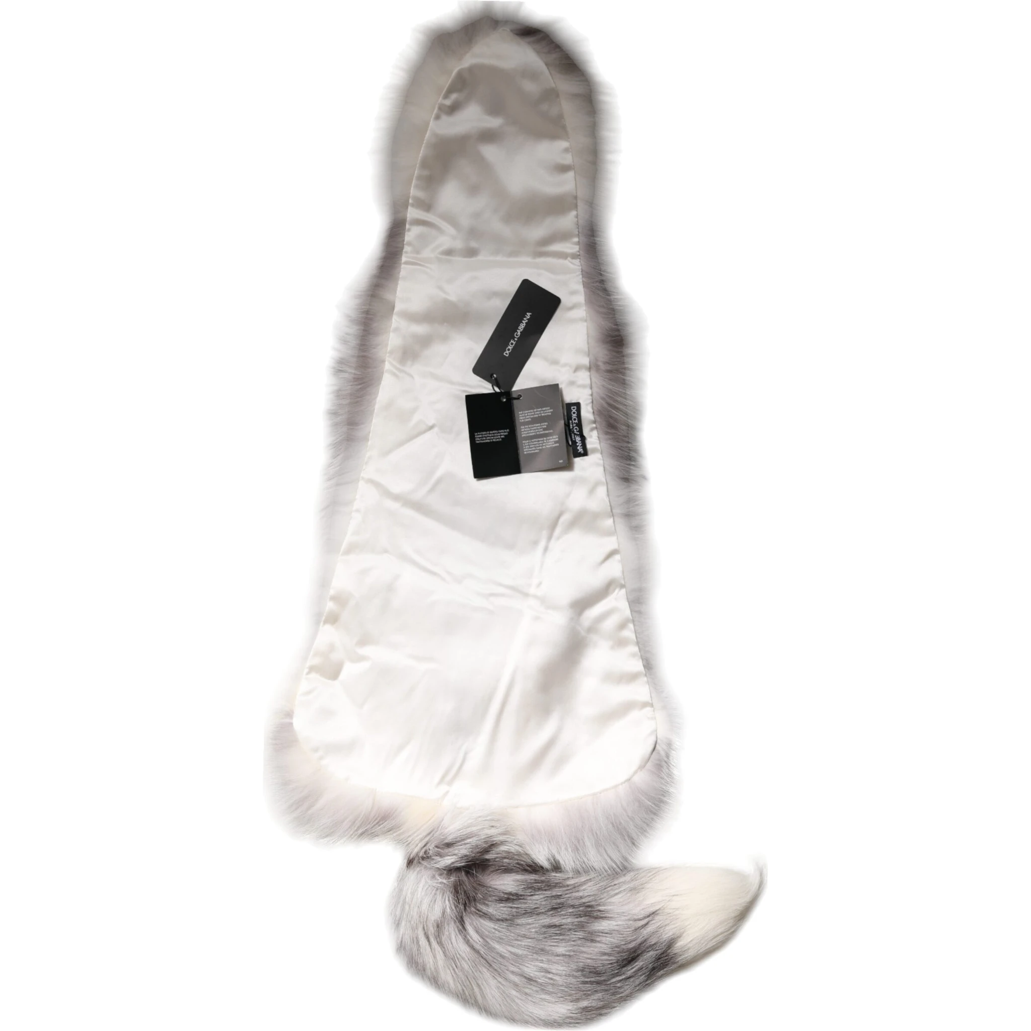 White Fox Fur Neck Wrap Warmer Winter Scarf