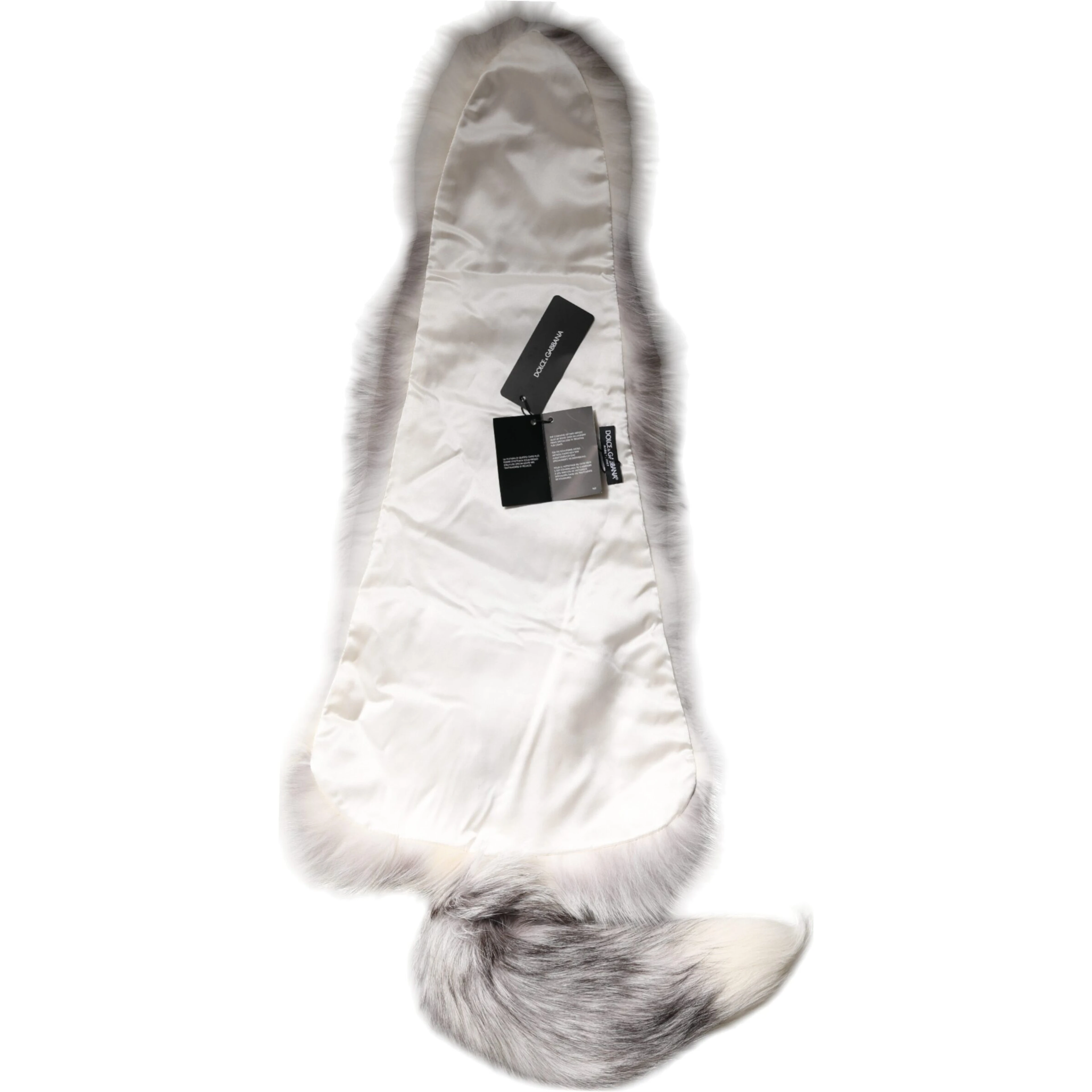 White Fox Fur Neck Wrap Warmer Winter Scarf