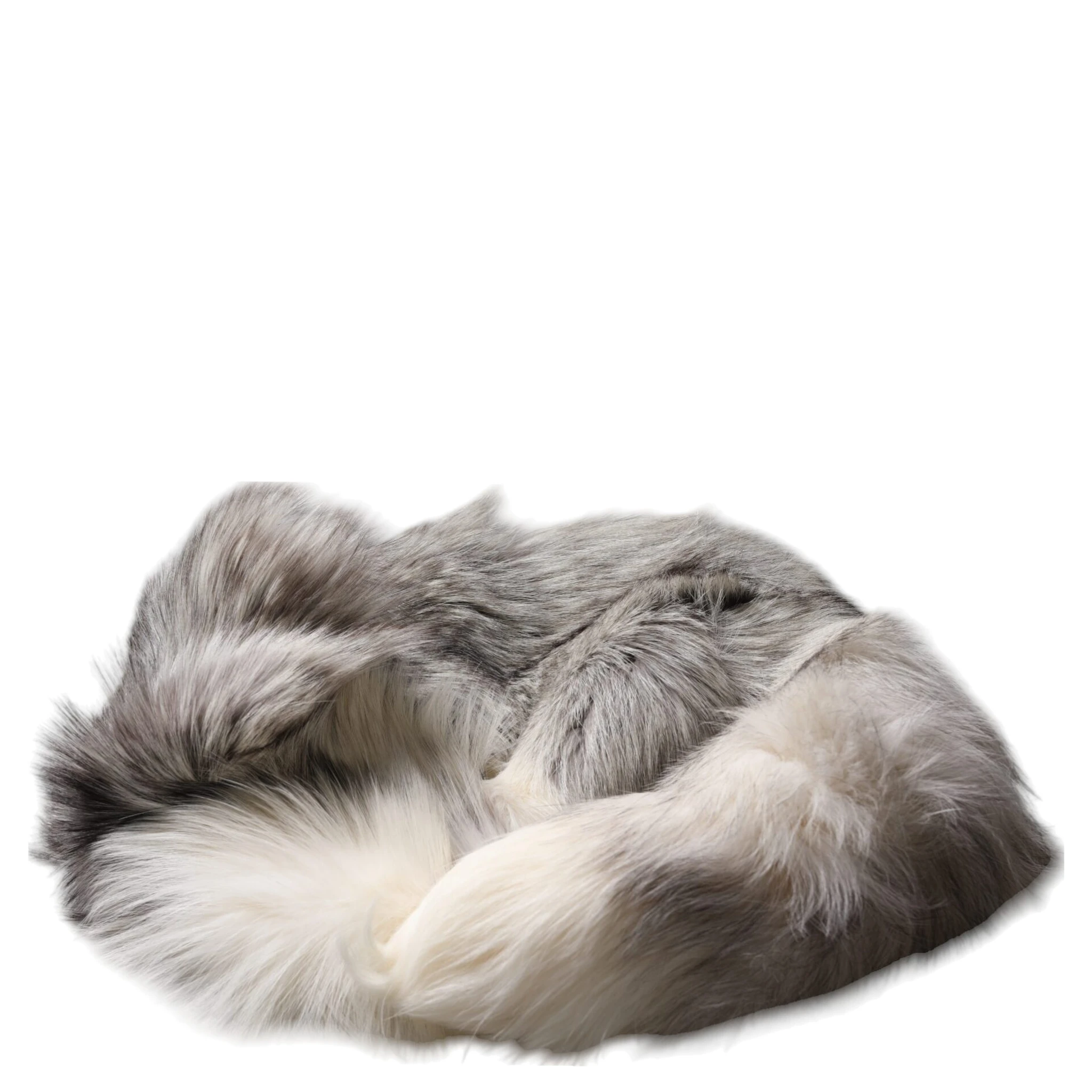 White Fox Fur Neck Wrap Warmer Winter Scarf