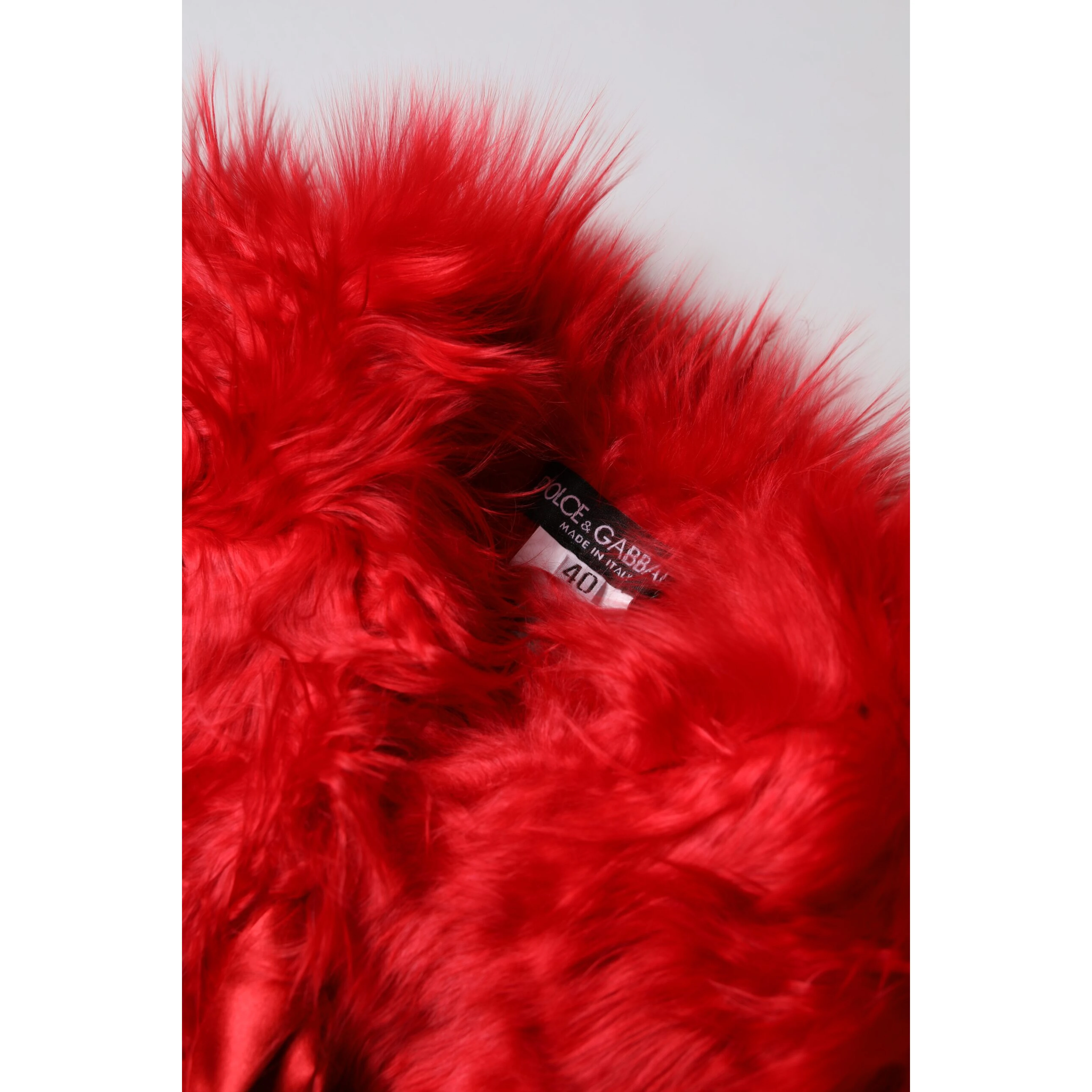 Red Alpaca Fur Women Neck Warmer Winter Scarf