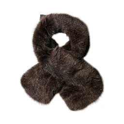 Brown Raccoon Fur Neck Warmer Winter Scarf