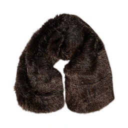 Brown Raccoon Fur Neck Warmer Winter Scarf