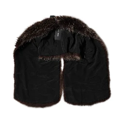 Brown Raccoon Fur Neck Warmer Winter Scarf