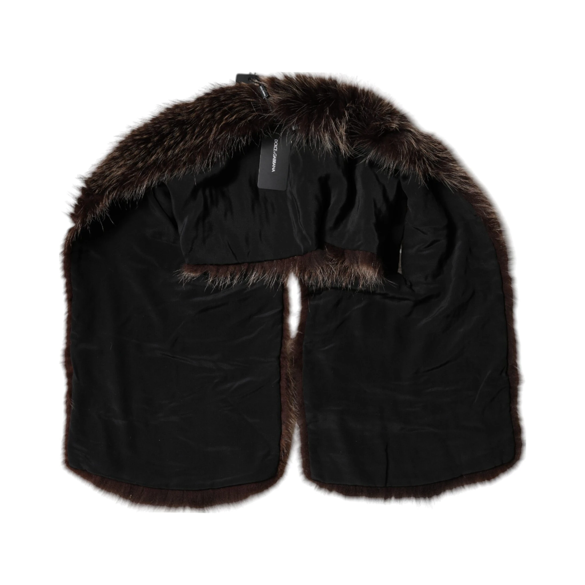 Brown Raccoon Fur Neck Warmer Winter Scarf