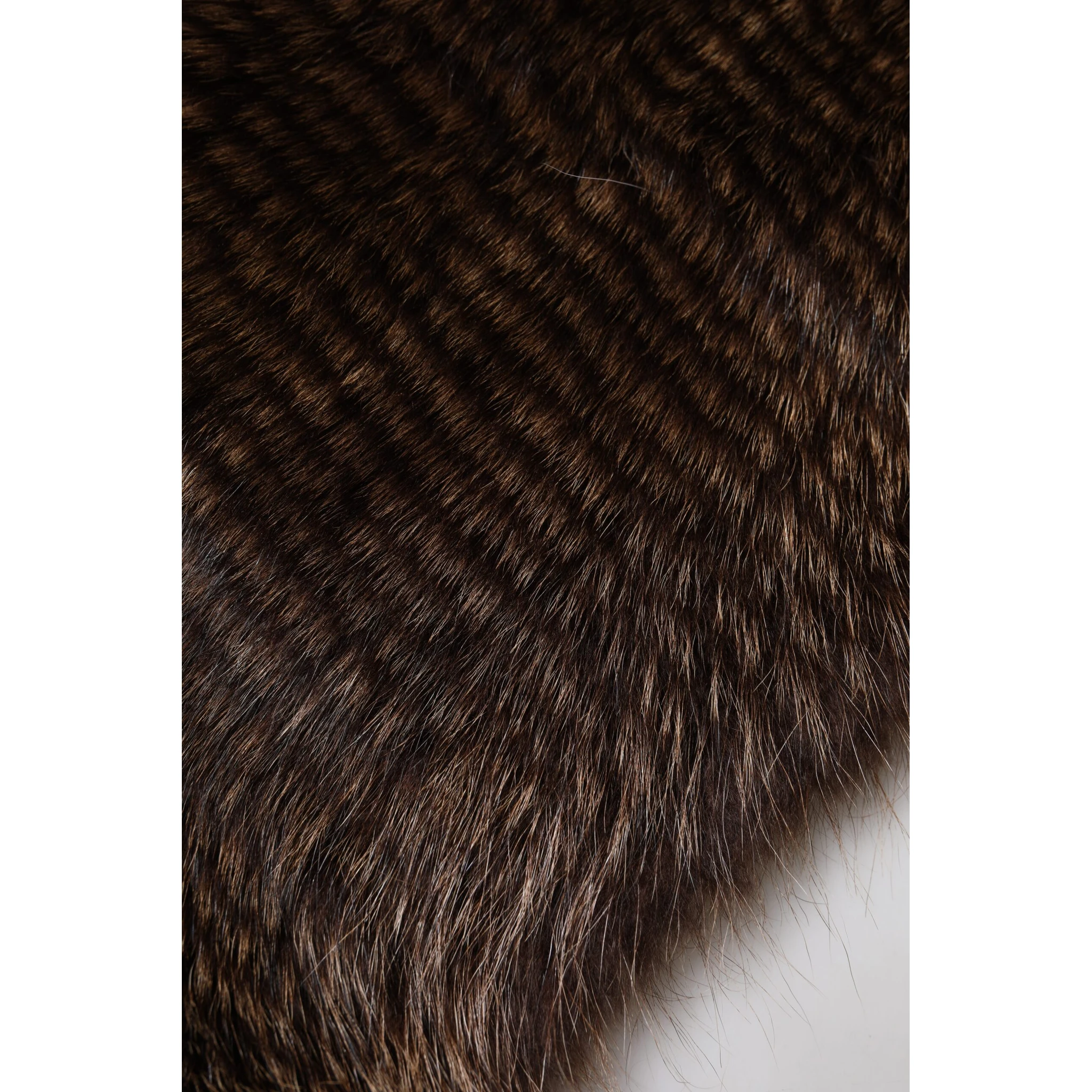 Brown Raccoon Fur Neck Warmer Winter Scarf
