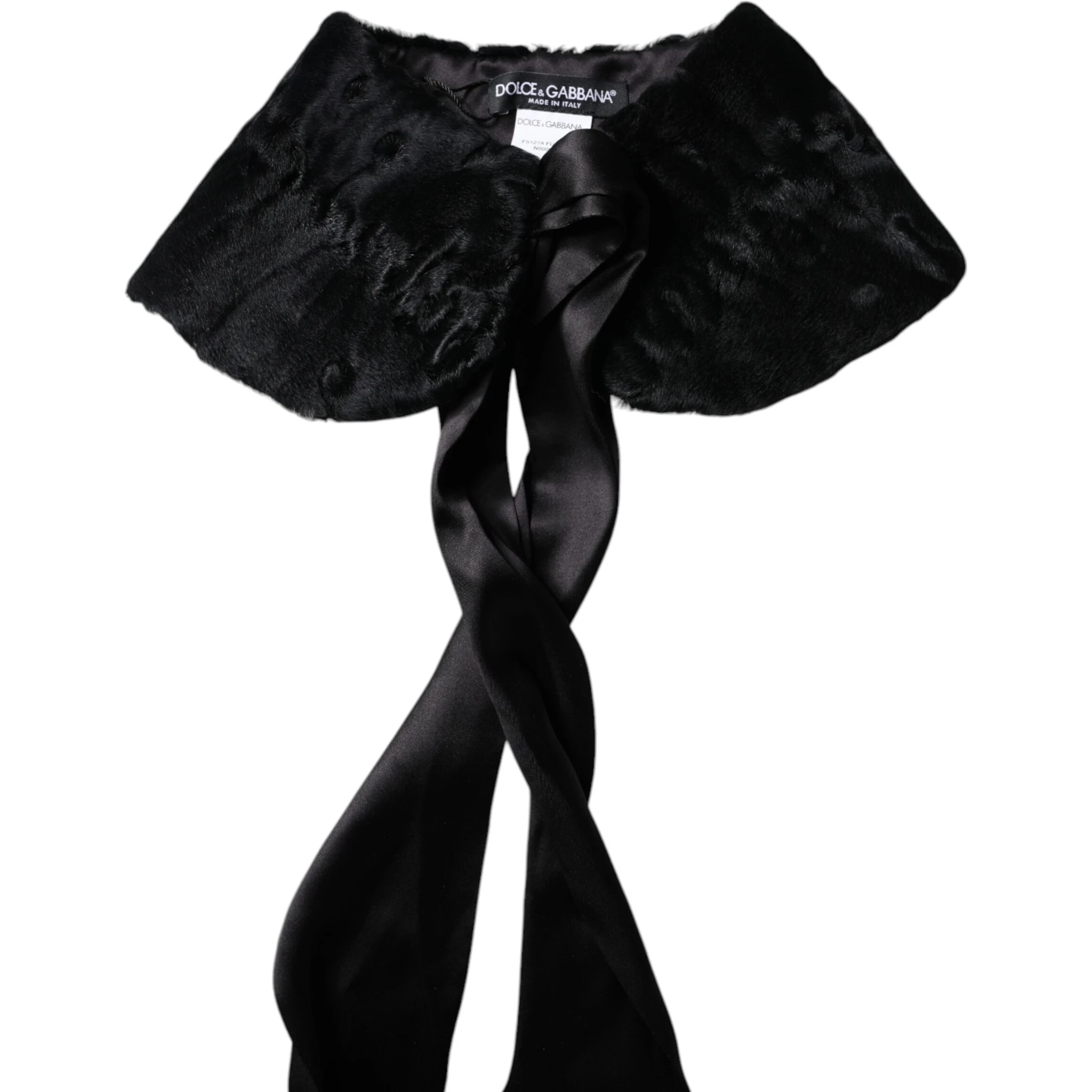 Black Lamb Fur Women Neck Warmer Winter Scarf