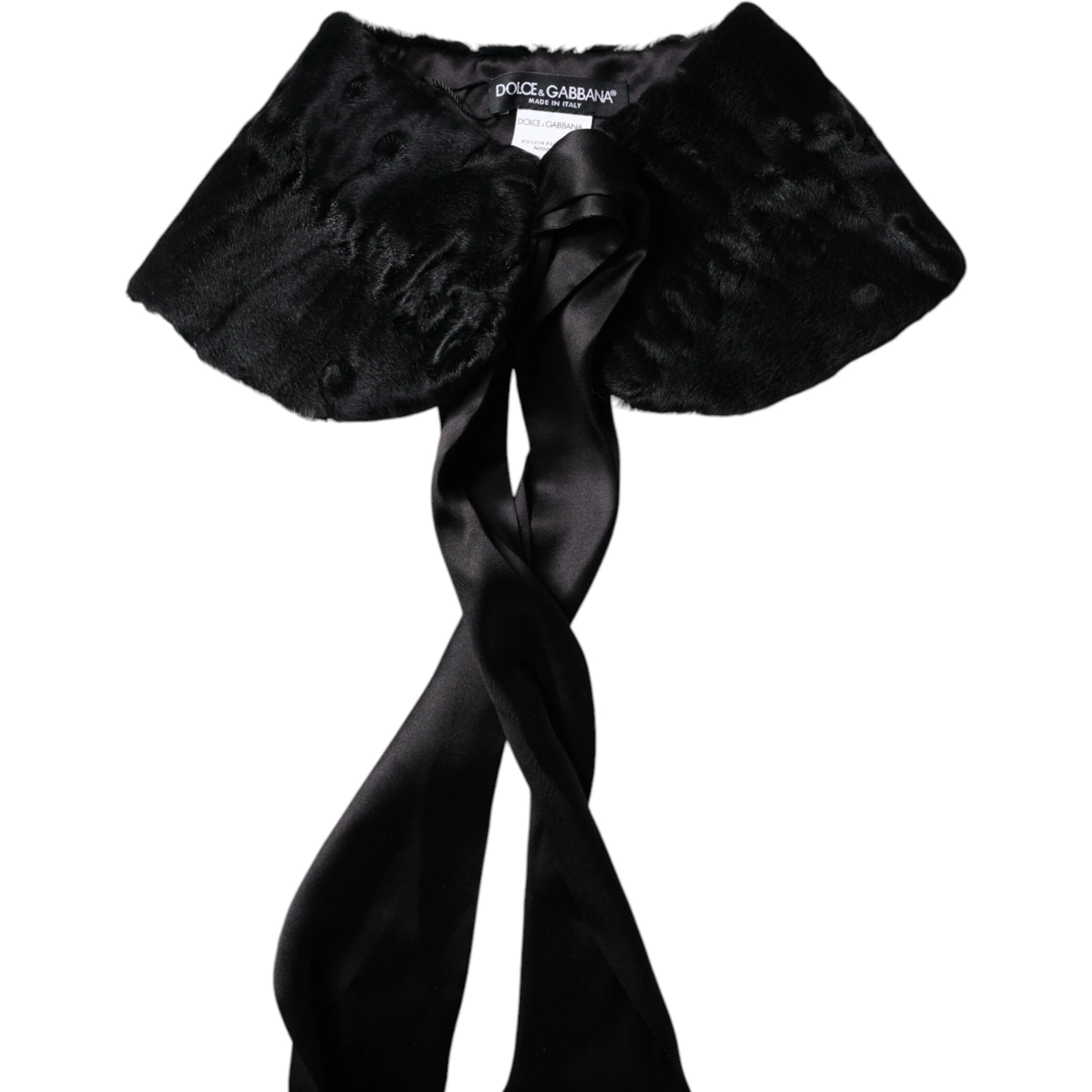 Black Lamb Fur Women Neck Warmer Winter Scarf