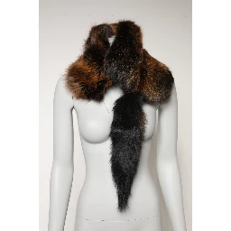 Brown Red Fox Fur Neck Warmer Winter Scarf