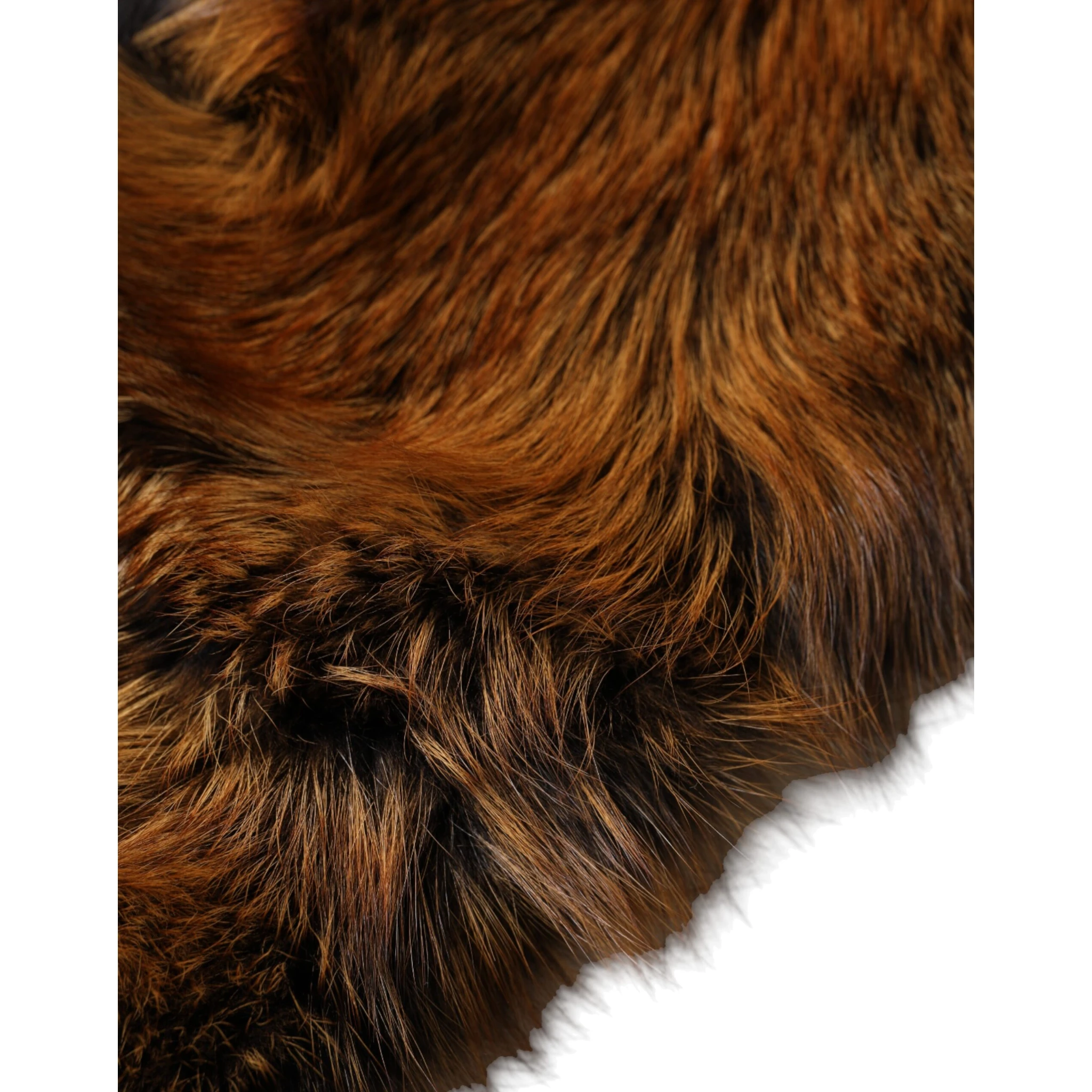 Brown Red Fox Fur Neck Warmer Winter Scarf