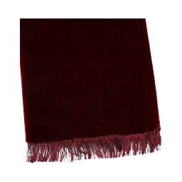 Bordeaux Cotton Silk Fringe Shawl Wrap Scarf