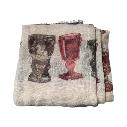 Multicolor Glass Cashmere Foulard Scarf