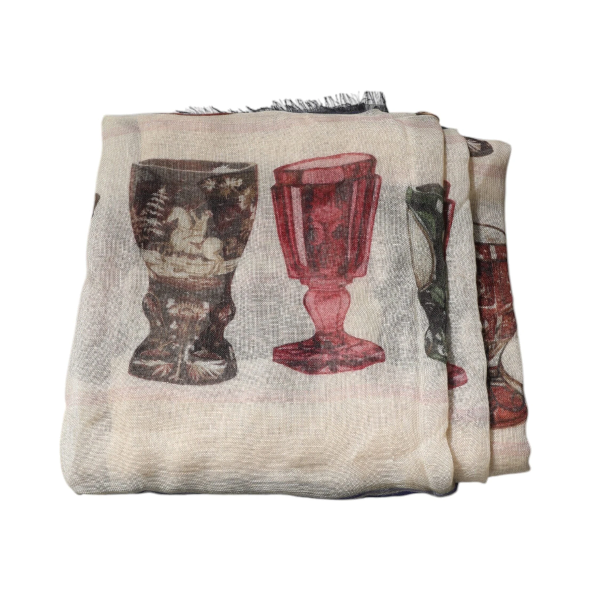 Multicolor Glass Cashmere Foulard Scarf