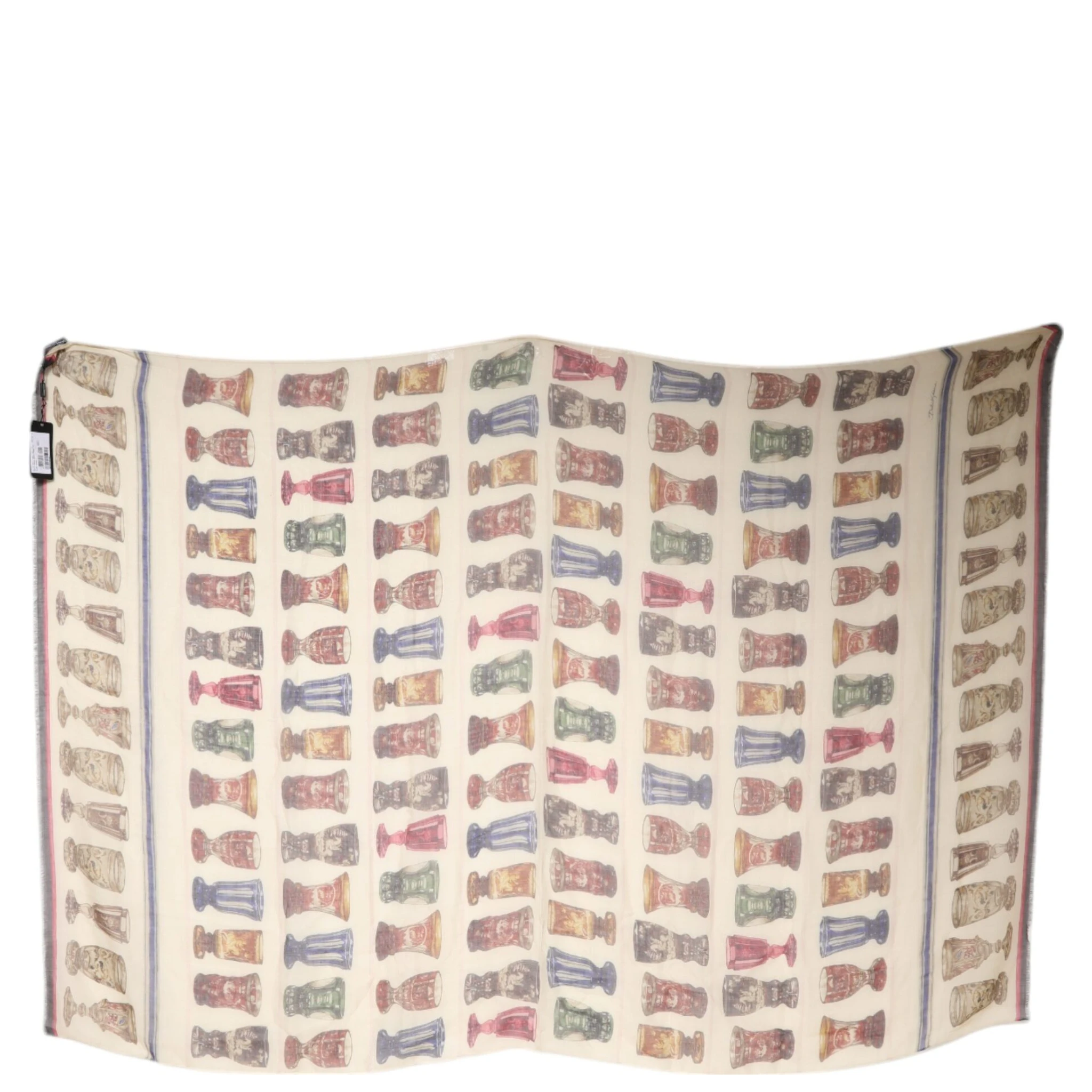 Multicolor Glass Cashmere Foulard Scarf