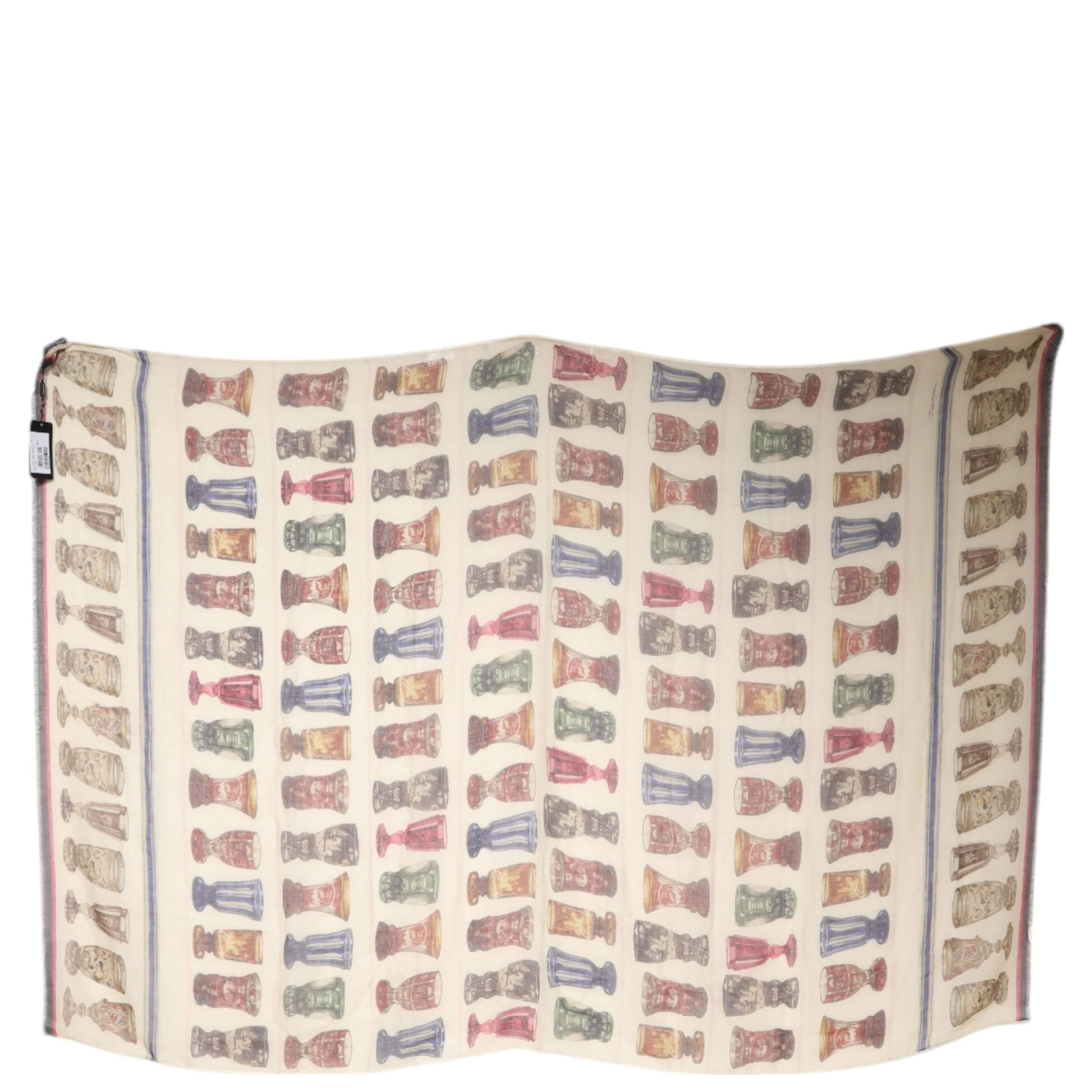 Multicolor Glass Cashmere Foulard Scarf