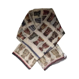 Multicolor Glass Cashmere Foulard Scarf