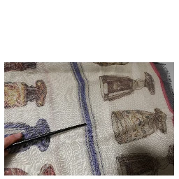 Multicolor Glass Cashmere Foulard Scarf