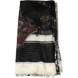 Multicolor Printed Cashmere Foulard Scarf