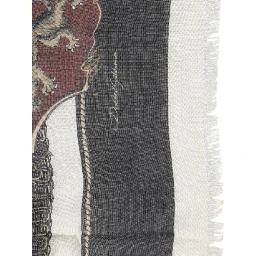 Multicolor Printed Cashmere Foulard Scarf