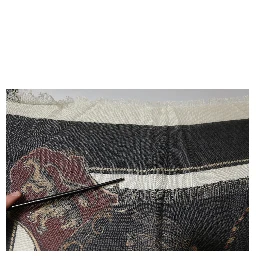 Multicolor Printed Cashmere Foulard Scarf