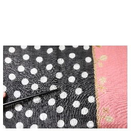 Black White Polka Dots Fringes Wrap Scarf