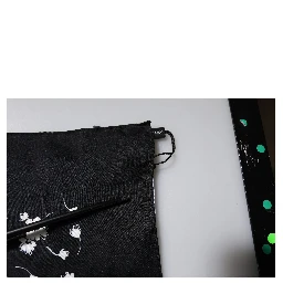 Black Floral Silk Square Wrap Shawl Scarf