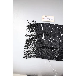 Black Circles Silk Fringes Shawl Wrap Scarf