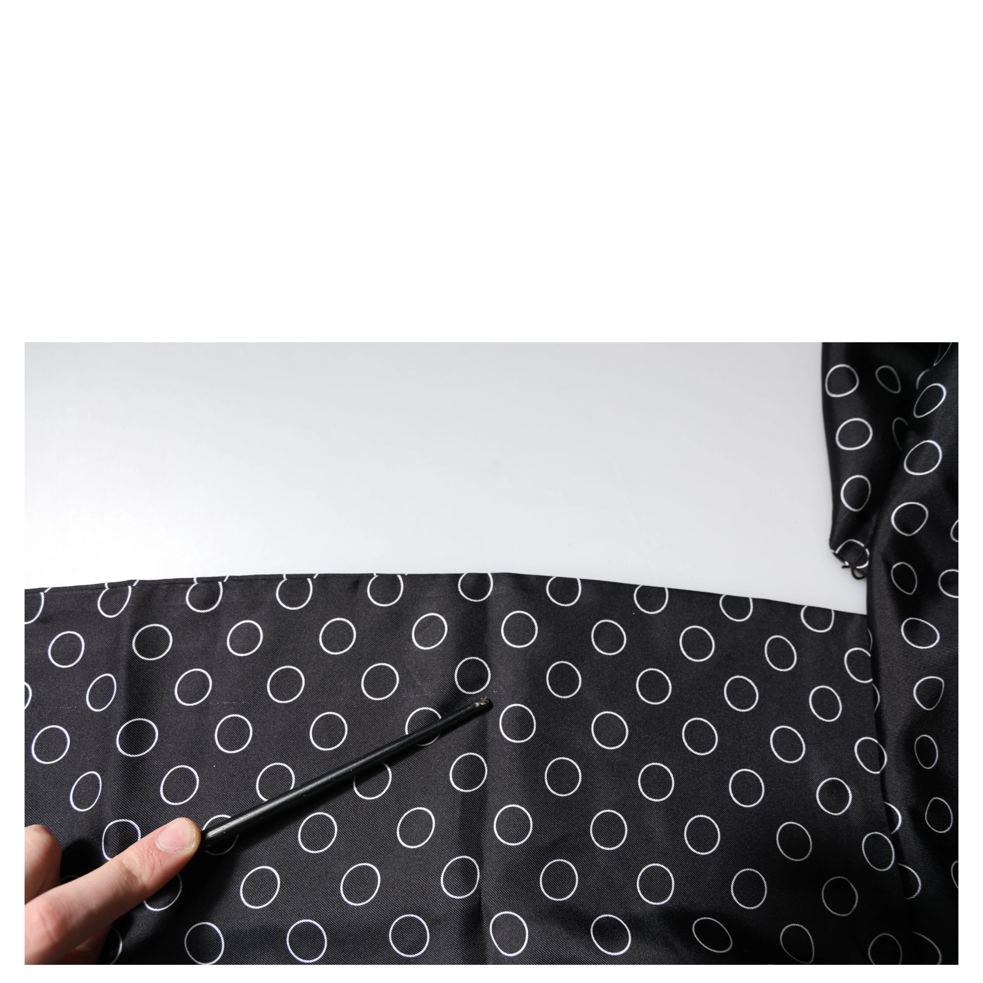 Black Circles Silk Fringes Shawl Wrap Scarf