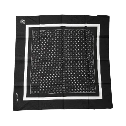 Black Polka Dots Cotton Handkerchief Scarf