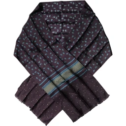 Purple Fantasy Silk Neck Wrap Shawl Scarf