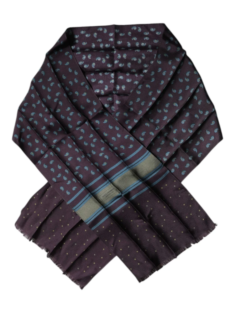 Purple Fantasy Silk Neck Wrap Shawl Scarf