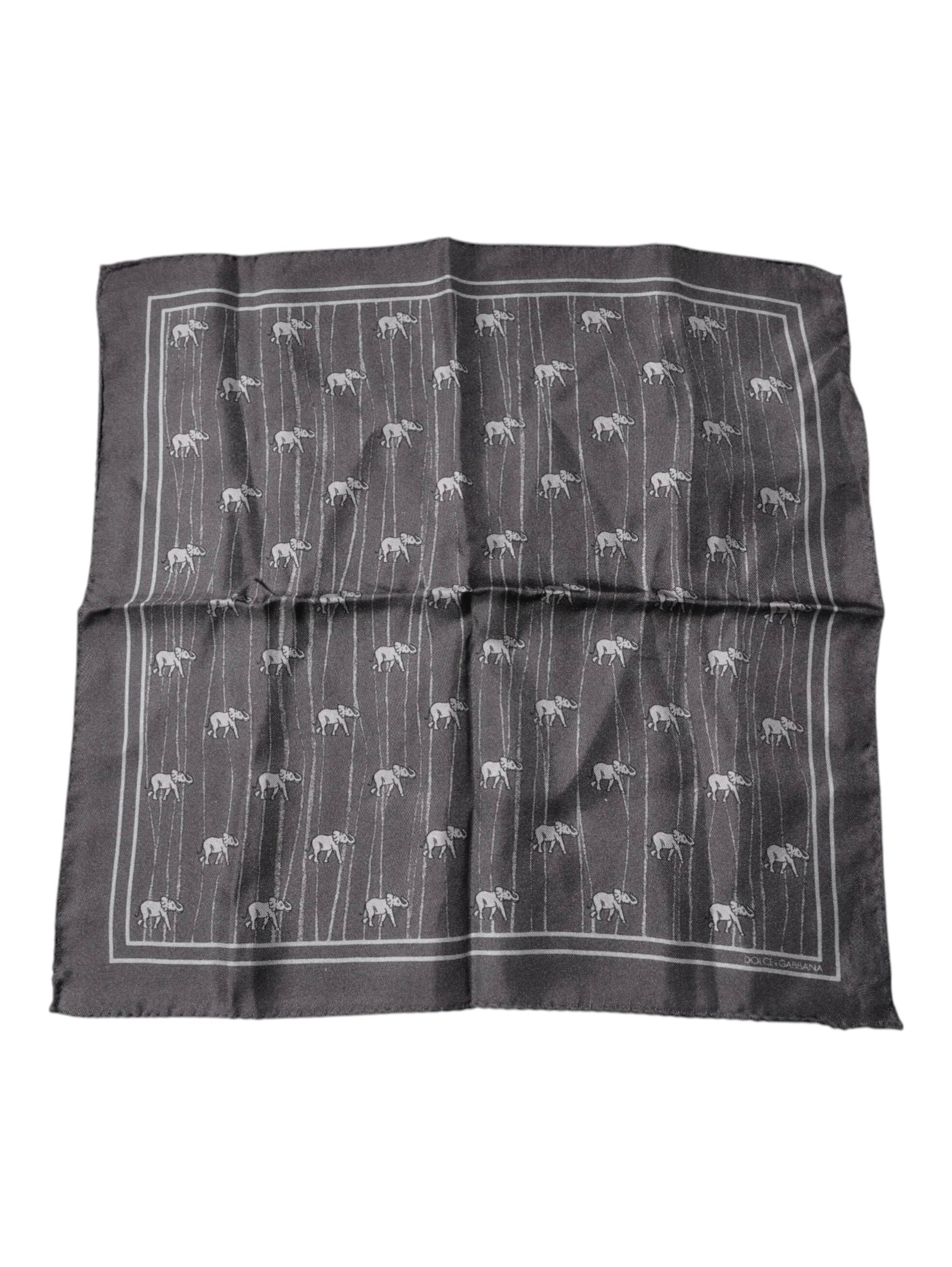 Brown Elephant Fantasy Handkerchief Scarf