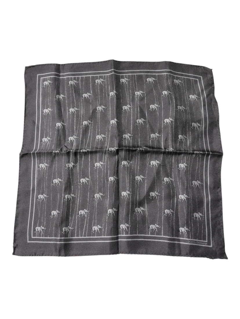 Brown Elephant Fantasy Handkerchief Scarf