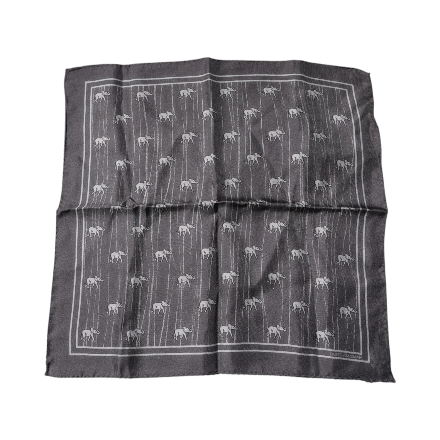 Brown Elephant Fantasy Handkerchief Scarf