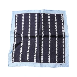 Blue Heart Spade Silk Handkerchief Scarf