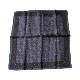 Dark Blue Beetle Square Handkerchief Scarf