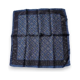 Blue Lady Bug Silk Square Handkerchief Scarf