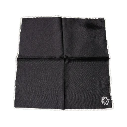 Black Crown Logo Square Handkerchief Scarf
