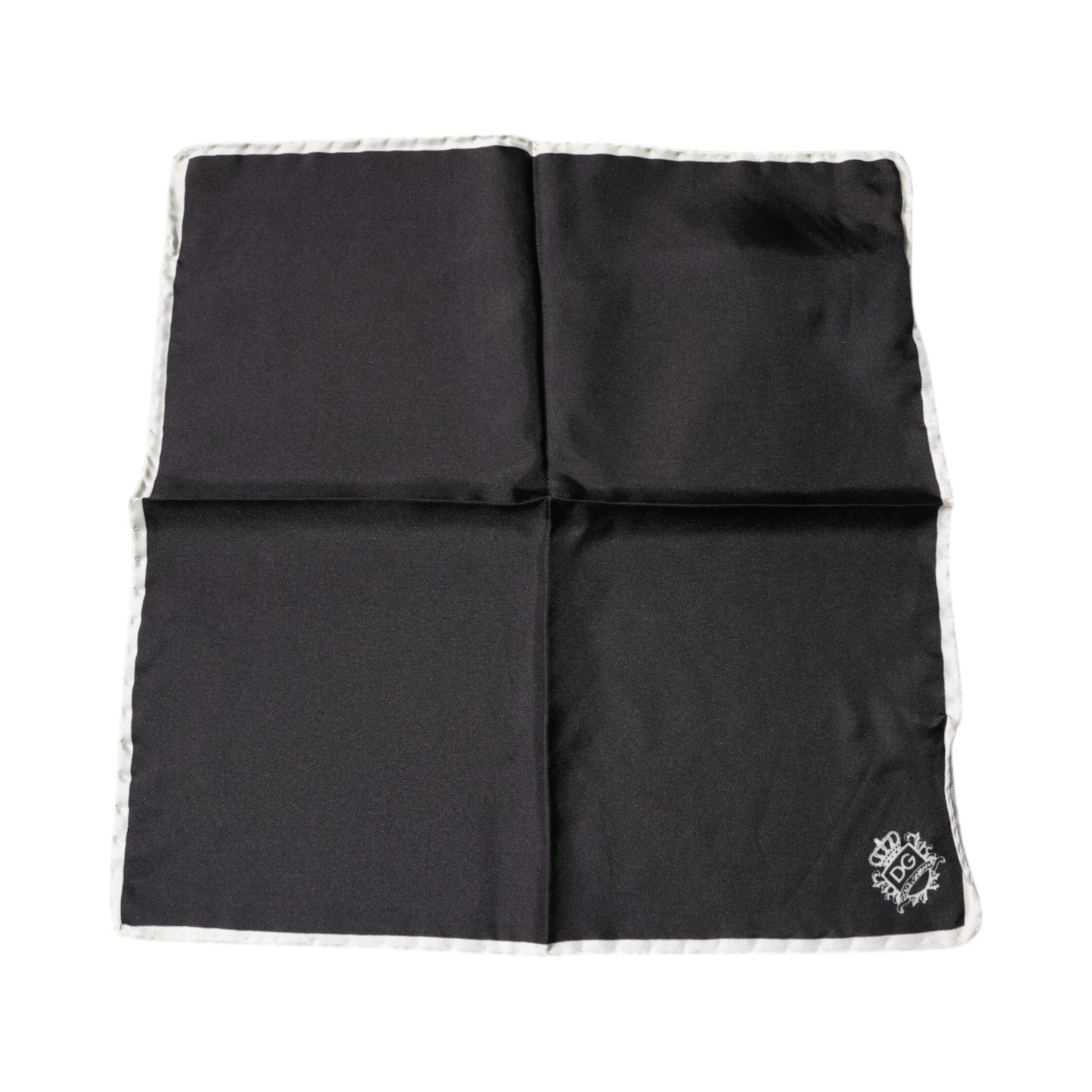 Black Crown Logo Square Handkerchief Scarf