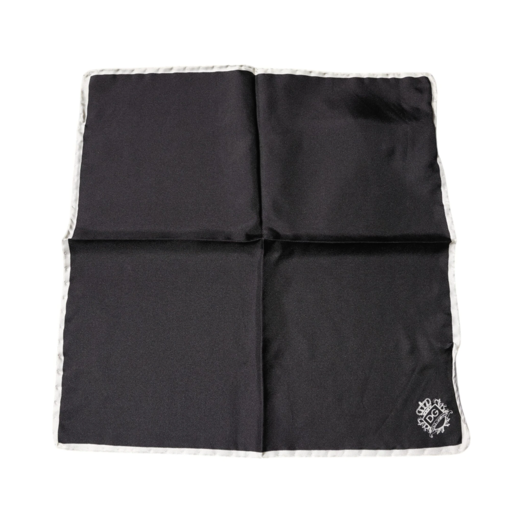 Black Crown Logo Square Handkerchief Scarf