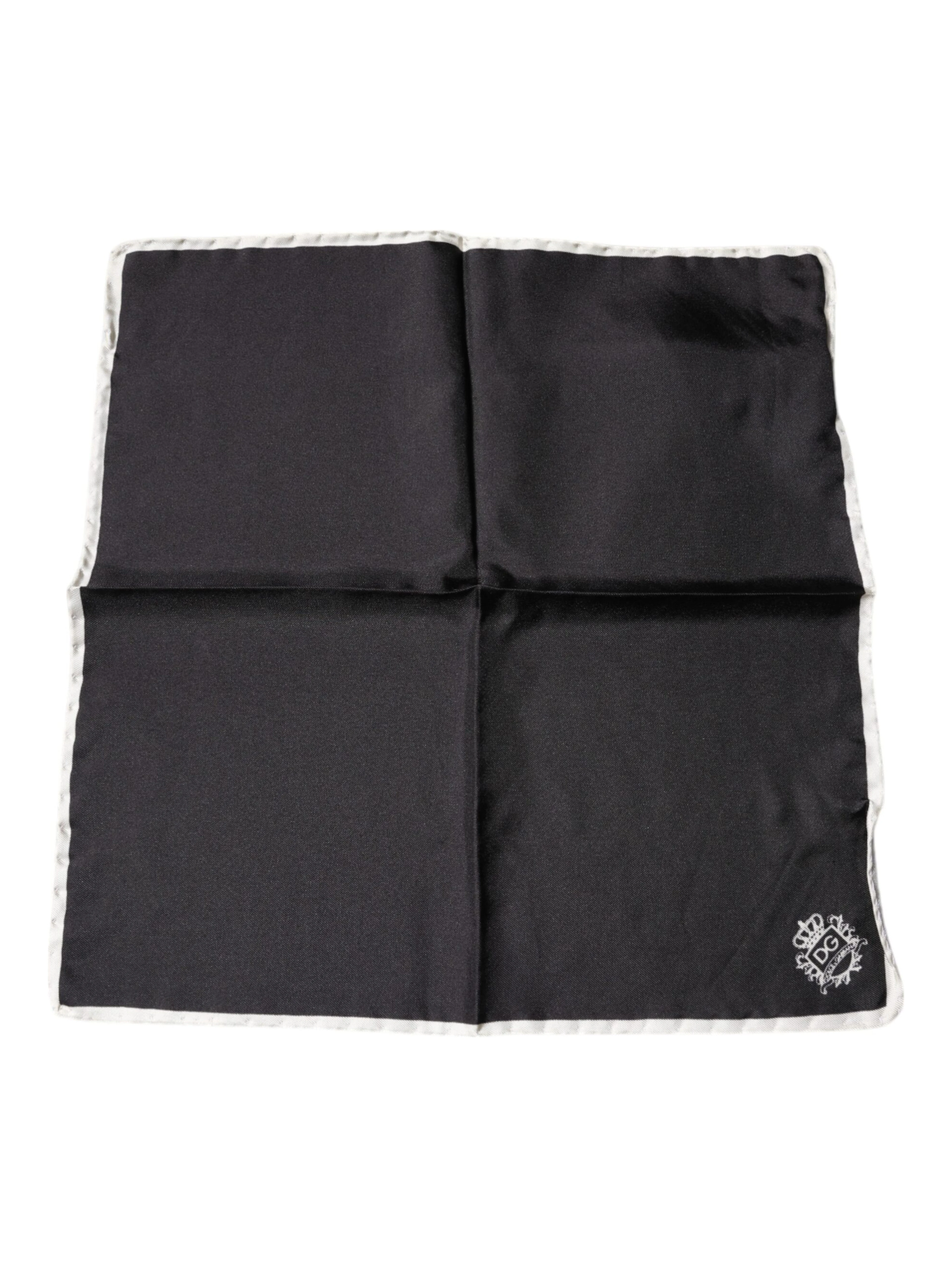 Black Crown Logo Square Handkerchief Scarf