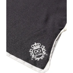 Black Crown Logo Square Handkerchief Scarf