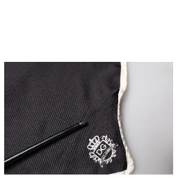 Black Crown Logo Square Handkerchief Scarf