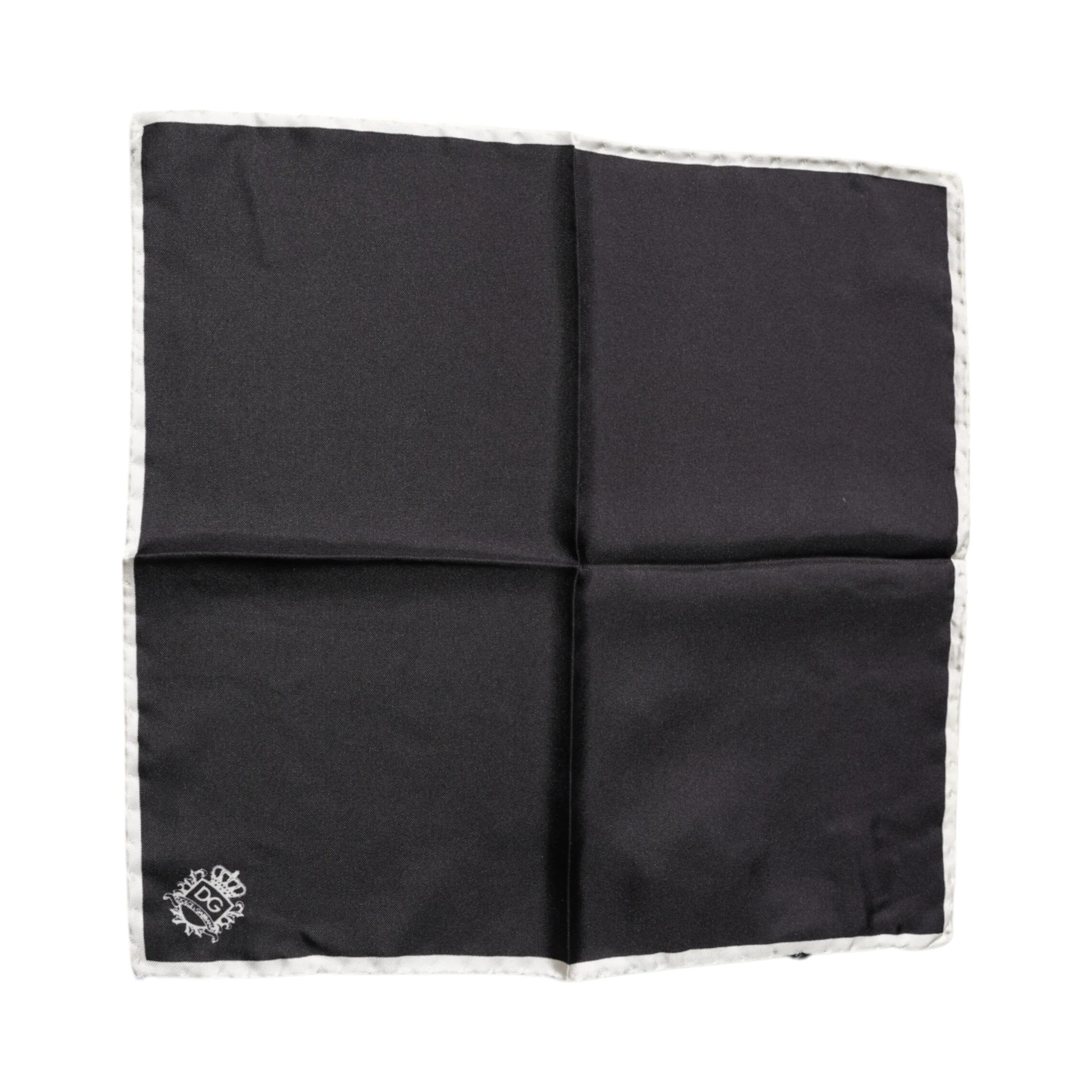 Black Crown Logo Square Handkerchief Scarf
