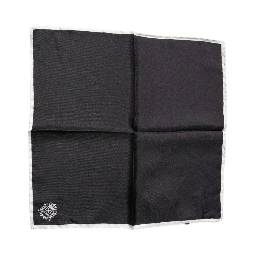 Black Crown Logo Square Handkerchief Scarf