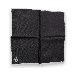 Black Crown Logo Square Handkerchief Scarf