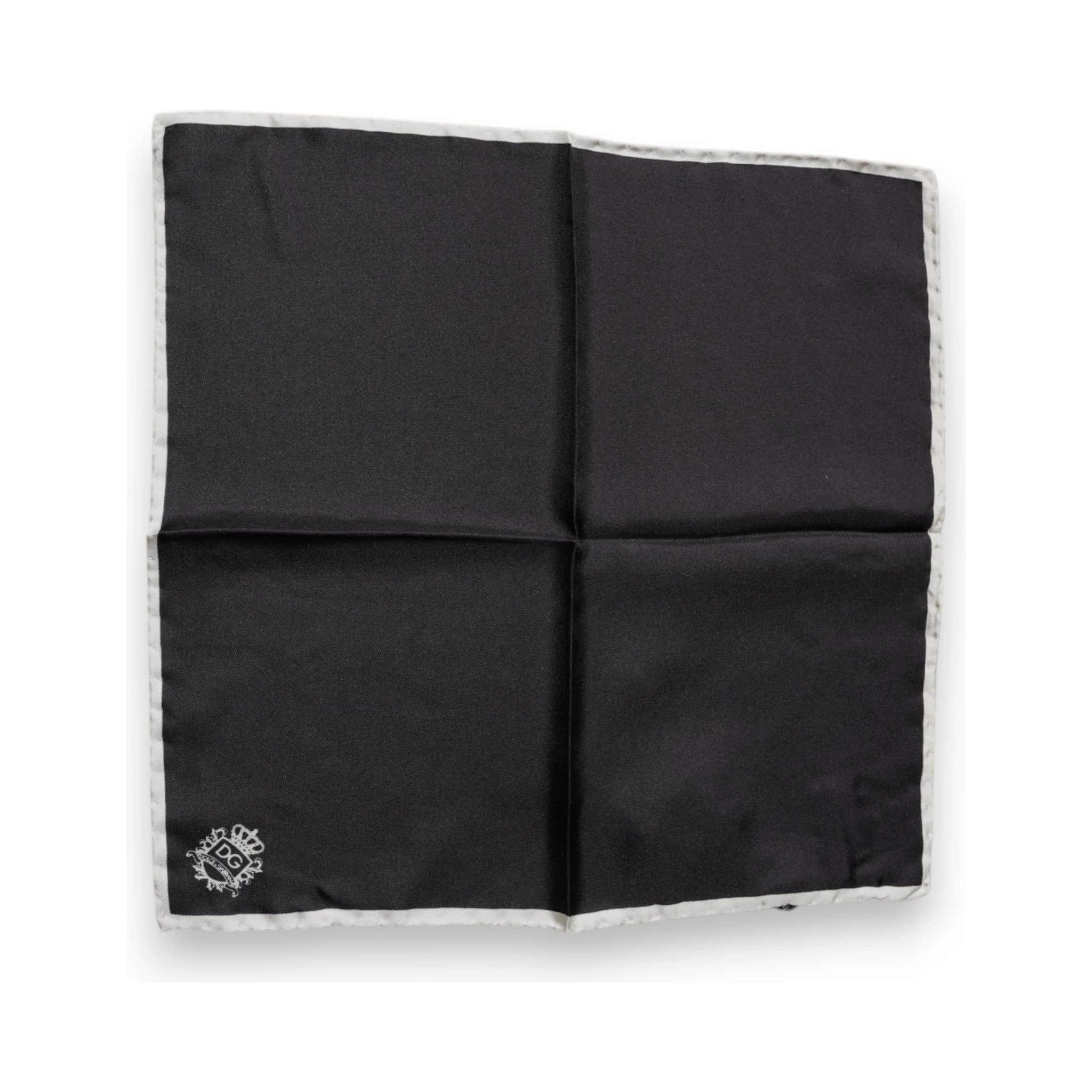 Black Crown Logo Square Handkerchief Scarf