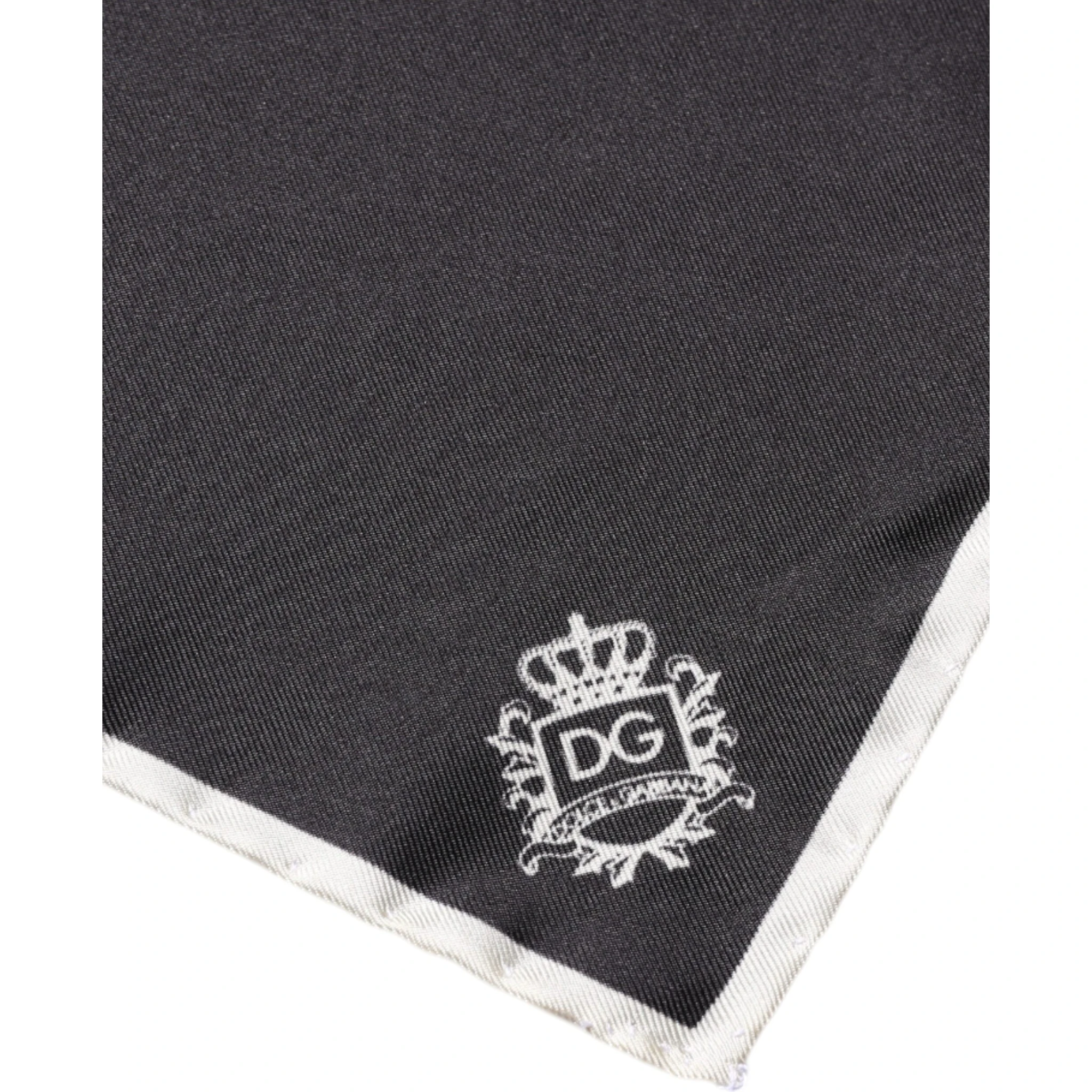 Black Crown Logo Square Handkerchief Scarf