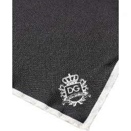 Black Crown Logo Square Handkerchief Scarf