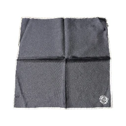 Gray Crown Logo Square Handkerchief Scarf
